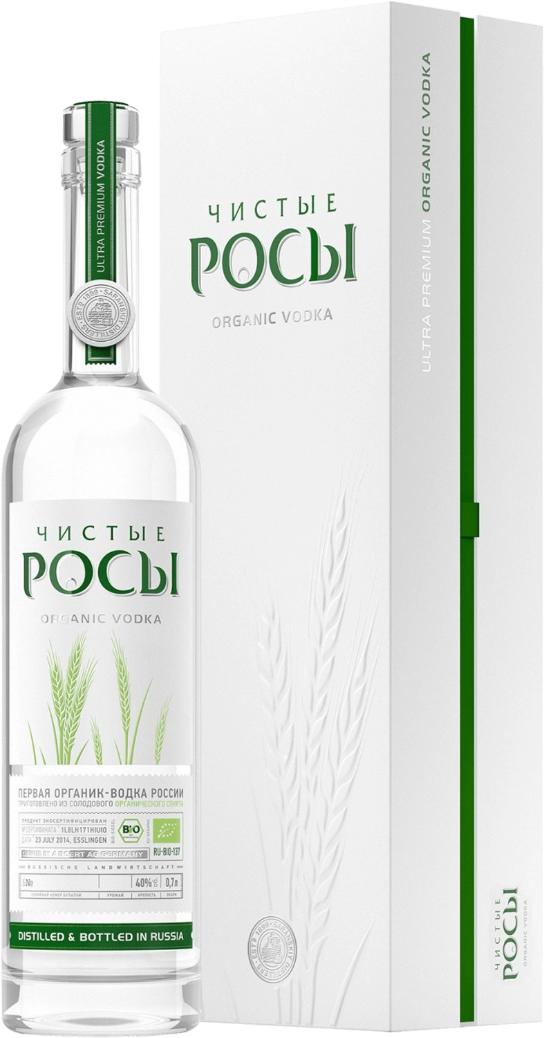 Водка Чистые Росы в подарочной упаковке 0.7&nbsp;л