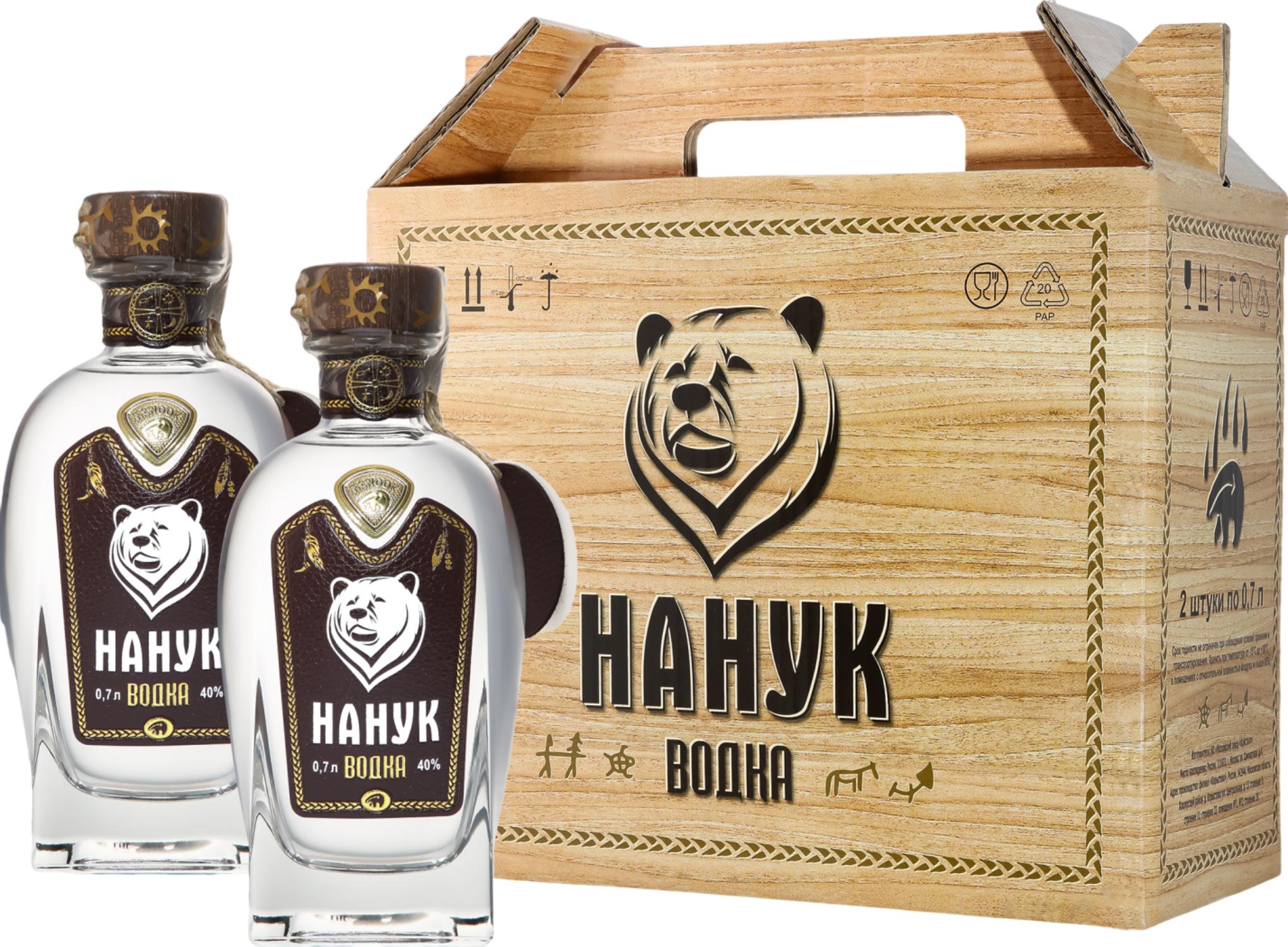 Водка Nanook (gift box with 2 bottles) Nanook (gift box with 2 bottles)