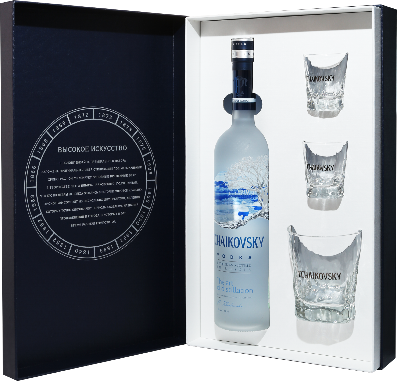 Чайковский в подарочном наборе премиум коллекшн - 0.7 л