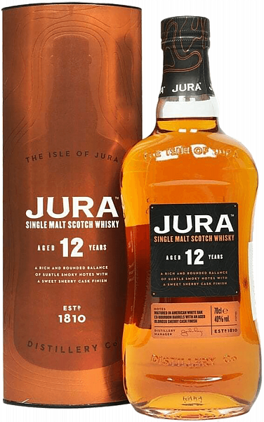 Jura 12 y.o. Single Malt Scotch Whisky (gift box), 0.7л