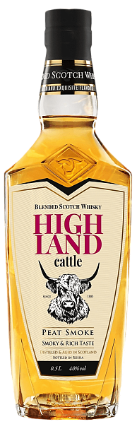 Виски Highland Cattle Peat Smoke Blended Scotch Whisky, 0.5 л в Волгограде