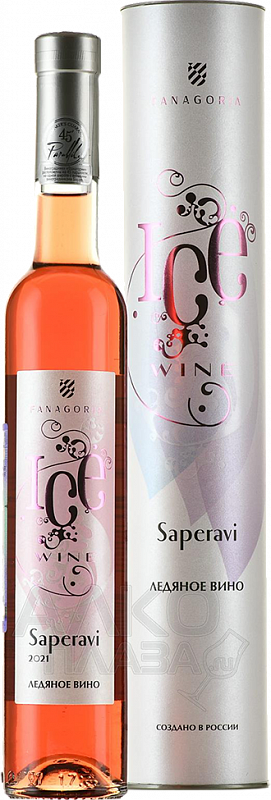 Ледяное вино Саперави розовое Фанагория в подарочной упаковке 0.375 л