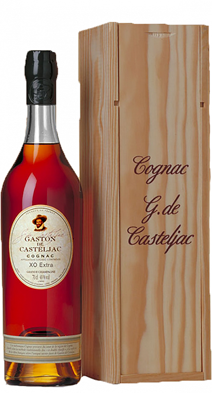 Гастон де Кастельжак XO Экстра Гранд Шампань в деревянной упаковке 0.7 л