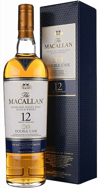 Виски Macallan Double Cask 12 y.o. Highland single malt scotch whisky (gift box), 0.7 л